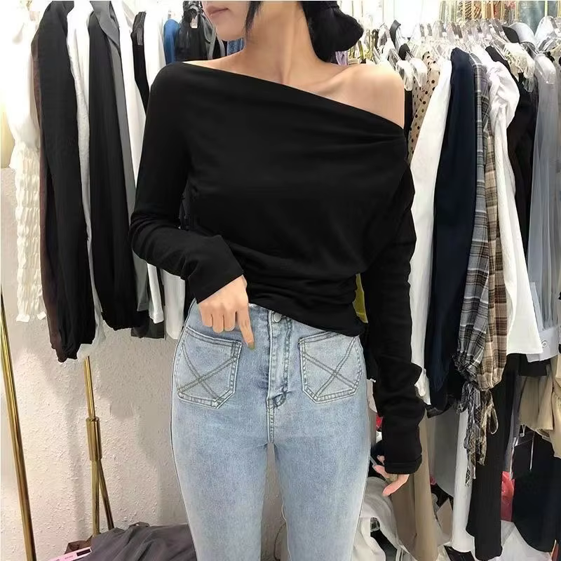 2025 Slim blanc T-shirt noir rouge femme