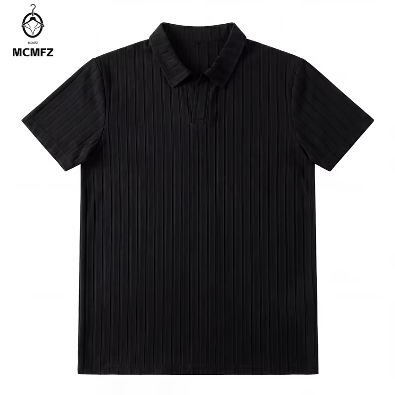 Polo en tricot côtelé pour hommes