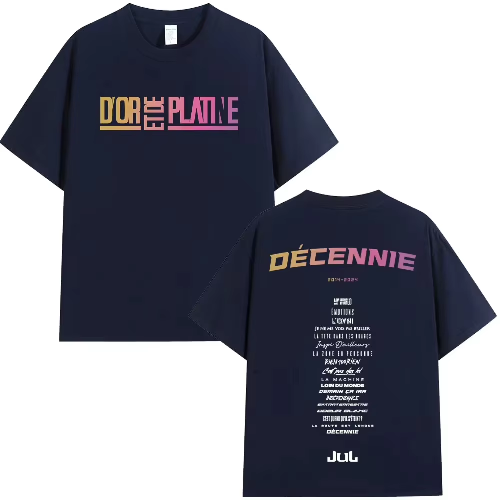 Rappeur Jul graphique T-shirt hommes femmes vêtements mode Hip Hop T-shirts décontracté haute qualité coton à manches