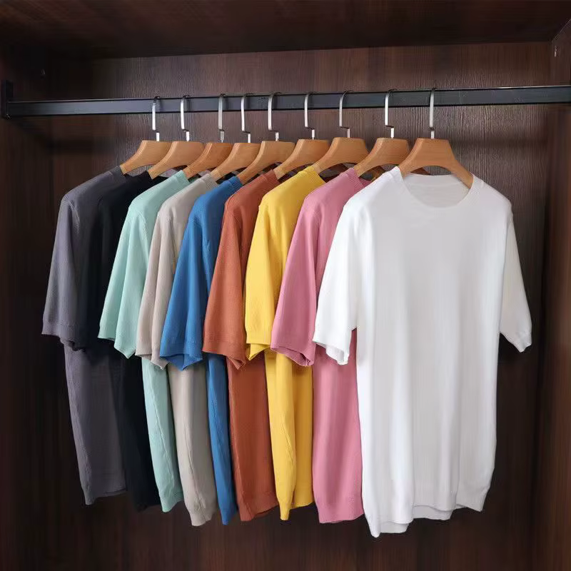 T-shirt en laine mérinos super fine pour hommes