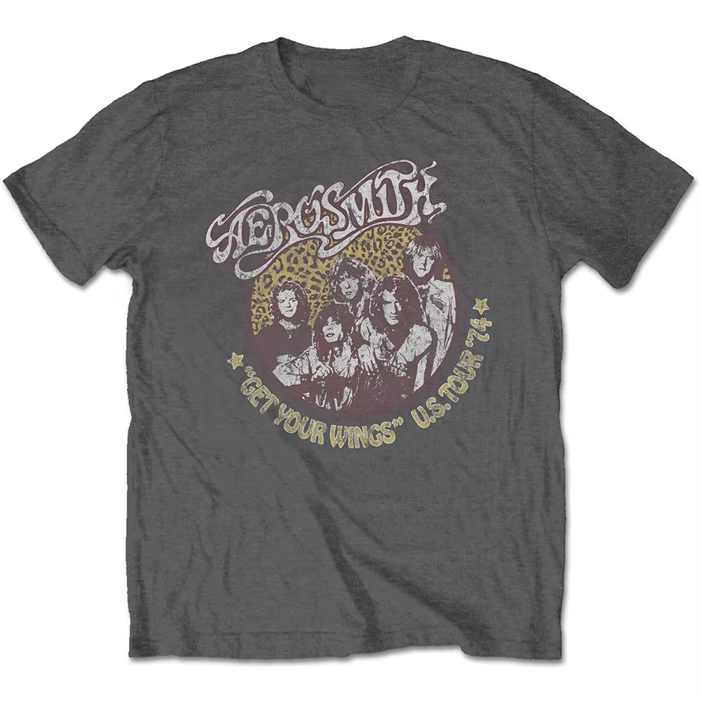 T-Shirt Vintage avec Logo du groupe Aerosmith