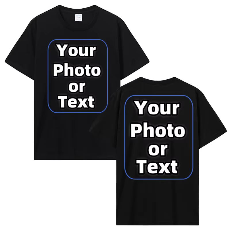 T-shirt personnalisé Faites votre conception Logo Texte Coton
