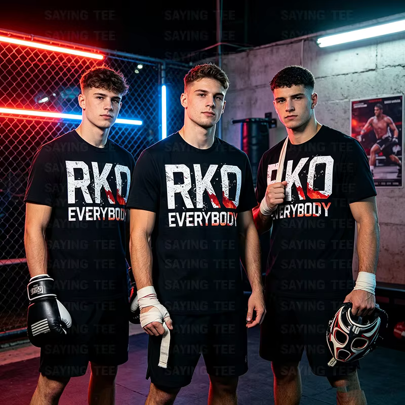 T-shirt Randy RKO Everybody Blood Y2K avec lettres gothiques imprimées