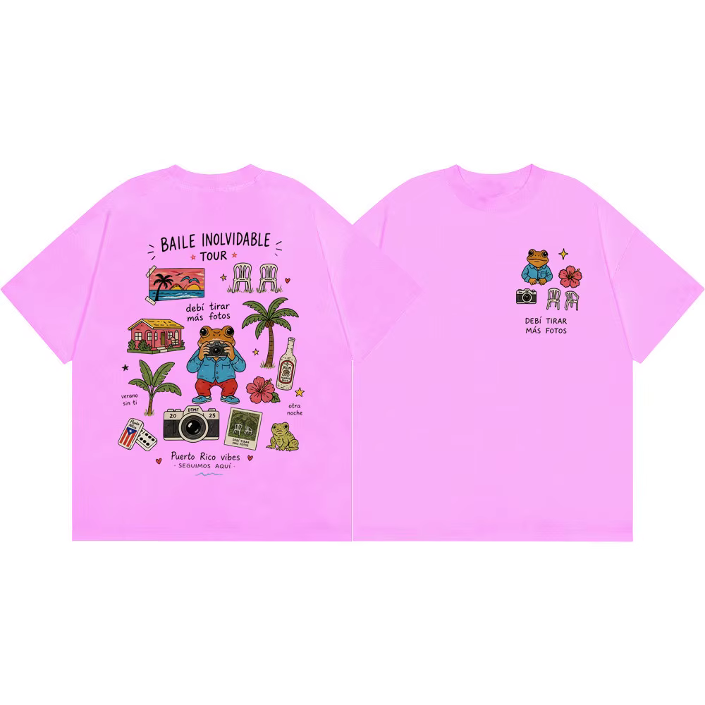 T-shirt Rapper Bad Bunny Debi Tirar Mas Fotos DTMF Album Merch