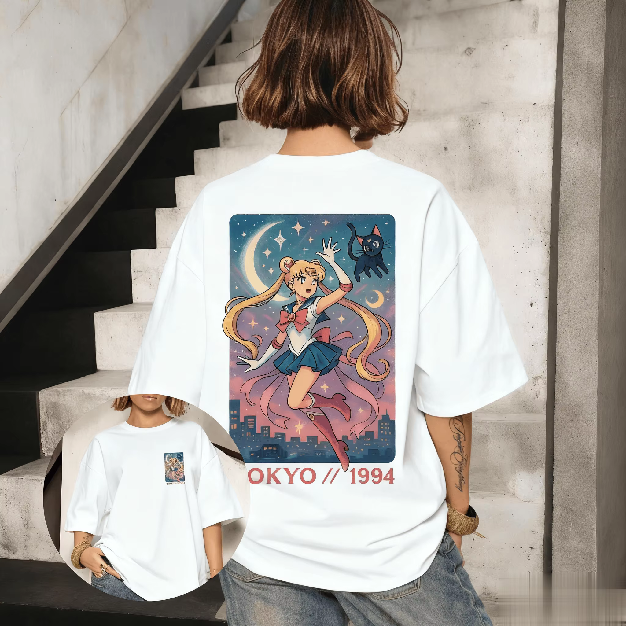 Nouveau T-shirt graphique Sailor Moon Anime 2026 pour hommes et femmes