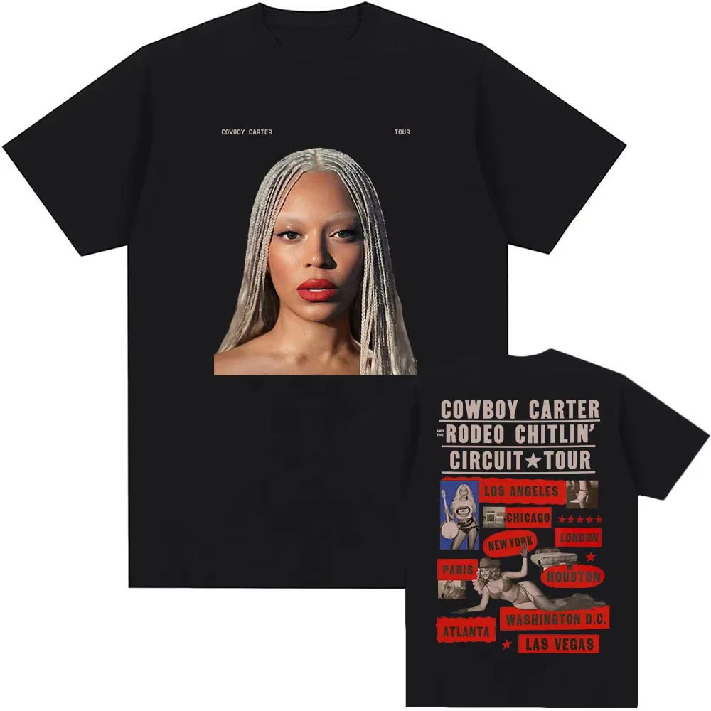 T-shirt Beyoncé COWBOY CARTER TOUR 2026 pour femmes et hommes