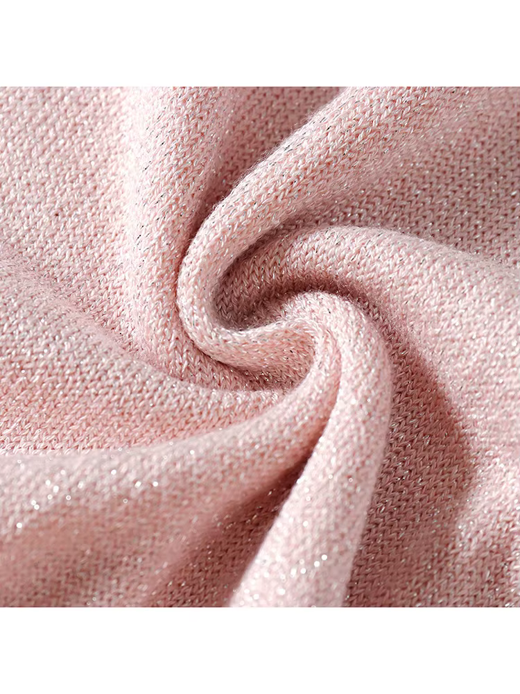 Pull en maille Lurex brillant 2026 Printemps-Été à col rond