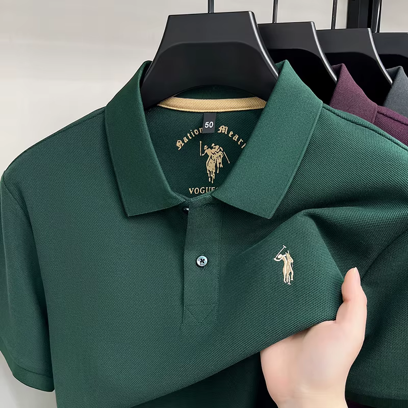 Designer nouveau 100% coton manches courtes polo shirt haut de gamme marque pony broderie hommes nouvelle mode golf décontracté été T-shirt