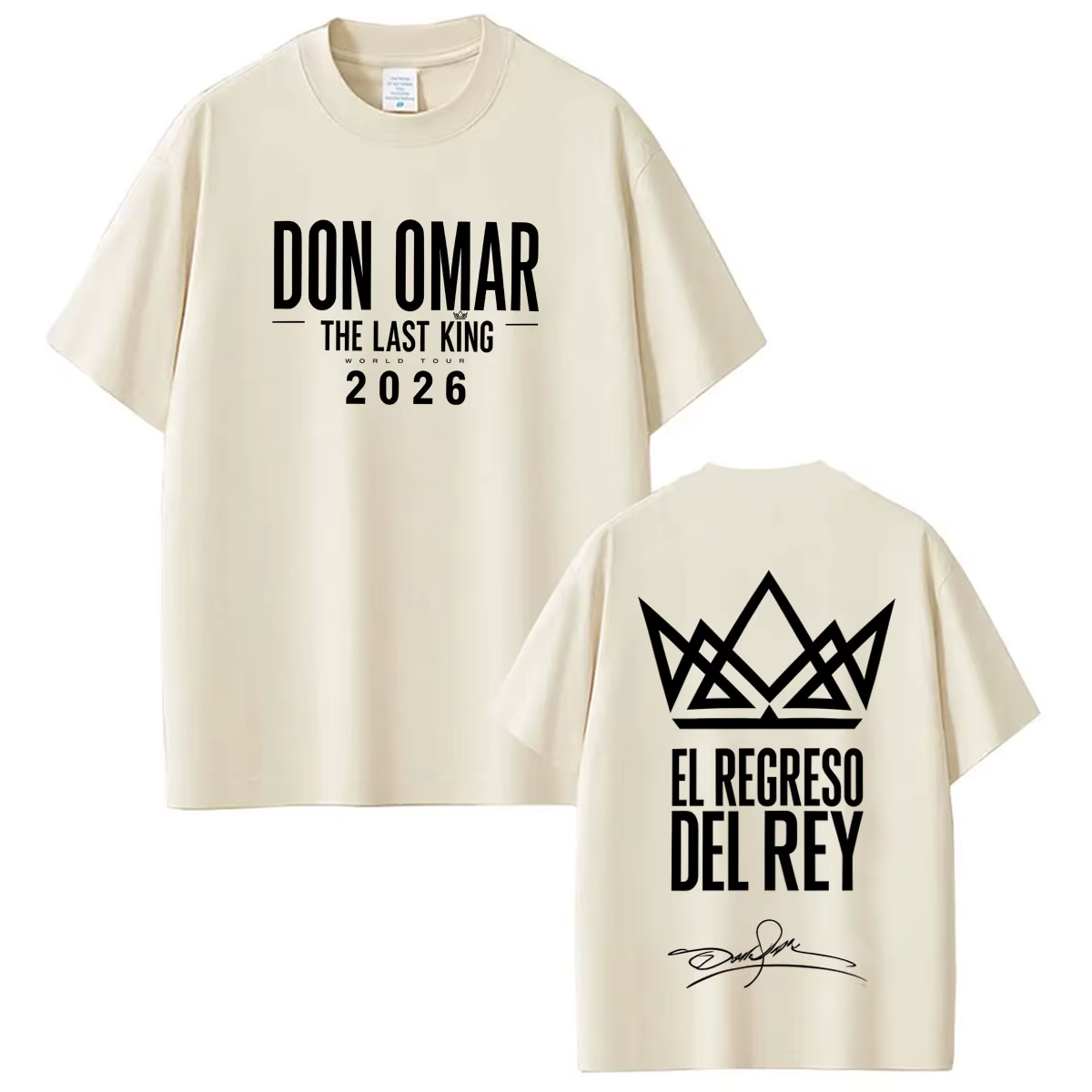 T-shirts imprimés Rapper Don Omar The Last King Tour 2026 pour hommes et femmes