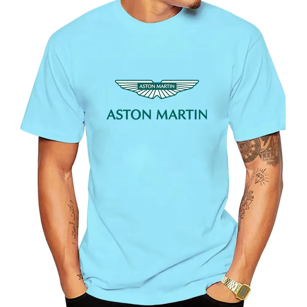 Aston Martin Racing Team Logo T-Shirt homme et femme été manches courtes décontracté mode 100% pur coton haut de sport