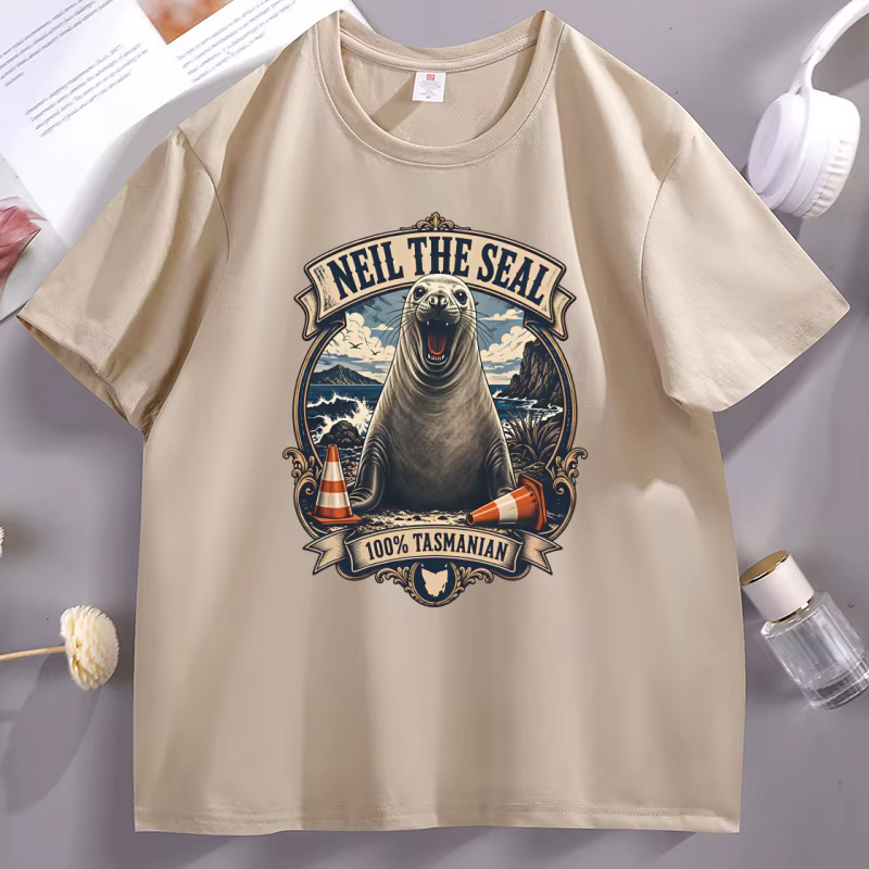 T-Shirt Vintage Neil The Seal Become Ungovernable pour hommes et femmes, T-Shirts humoristiques avec Meme d'animaux, vêtements graphiques Streetwear unisexes