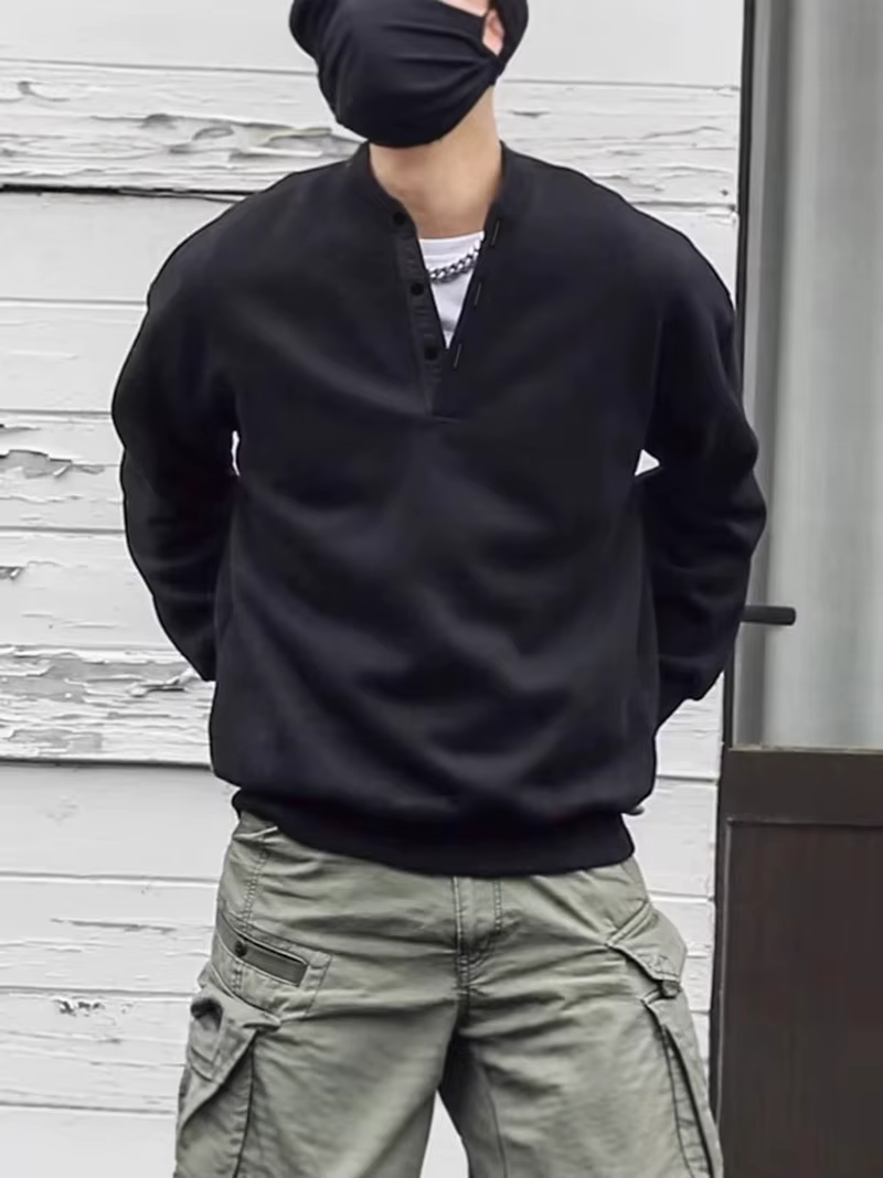 Sweat-shirt à col ras du cou pour hommes