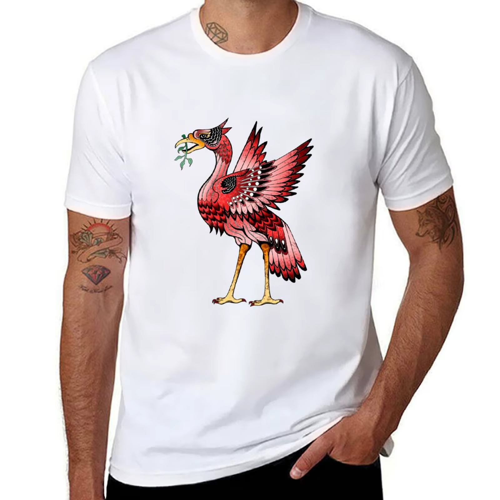 Liverpool Liver Bird (rouge) T-Shirt animal prinfor garçons vêtements de rue hauts d'été pour un garçon hommes t-shirts blancs