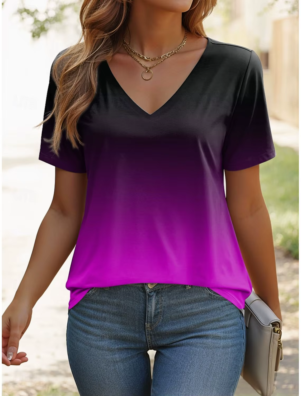 T-shirt pour femme dégradé imprimé