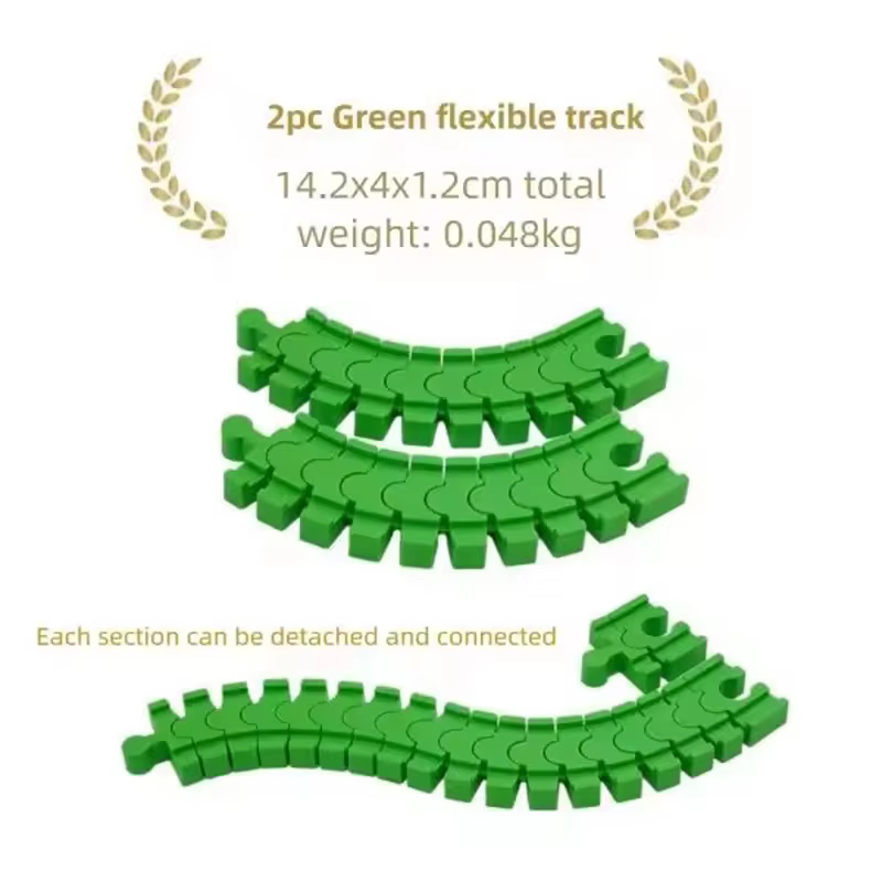 Accessoires de train en bois : rails flexibles en plastique, plateau tournant, pont incliné compatibles avec les rails en bois de marque, jouets ferroviaires