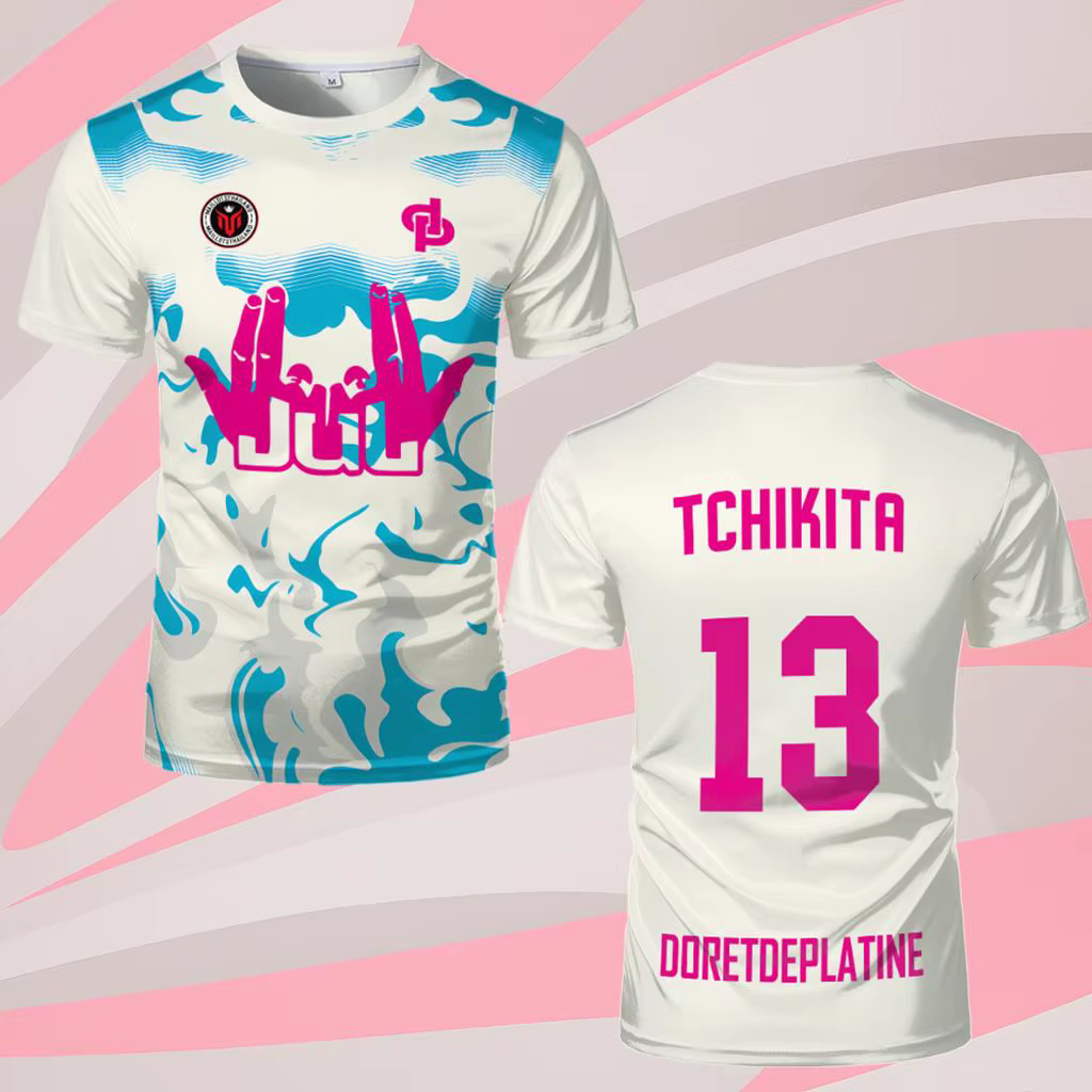 Rap français TCHIKITA Maillot JUL T-shirt Juldtp DORETDEPLATINE Modèle imprimé Vêtements de sport respirants Tops confortables
