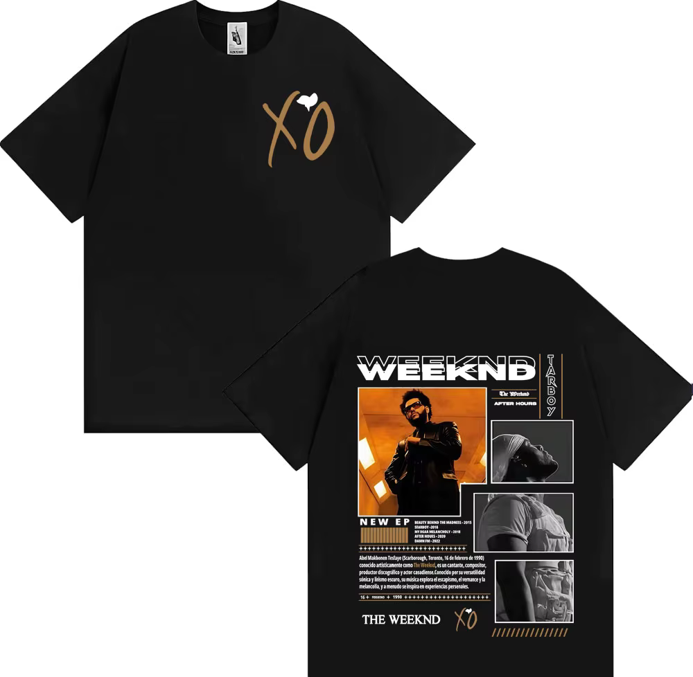 Rétro The Weeknd After Hours Album T-shirts graphiques pour hommes Vintage années 90 Hip Hop gothique T-shirt