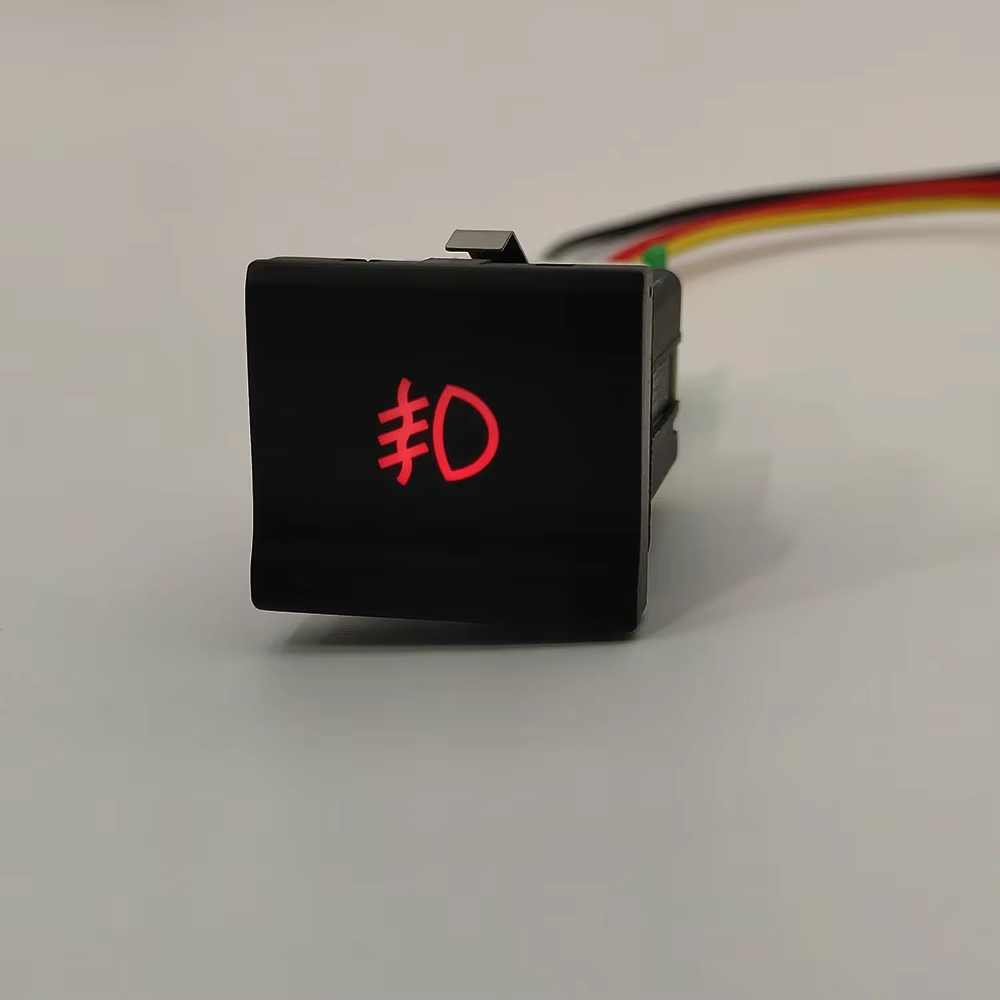 Joli antibrouillard avant LED rouge avec fil, bouton de phare antibrouillard, accessoires pour VW Polo 6C, 2014, 2015, 2016, 1 PC