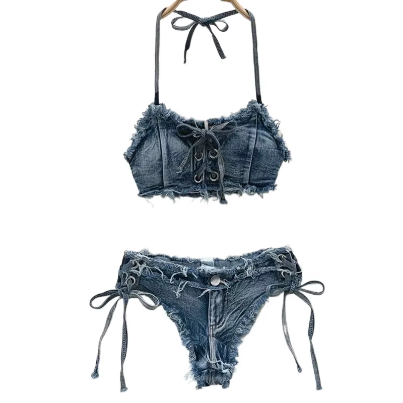 Maillot de bain femme sexy en jean