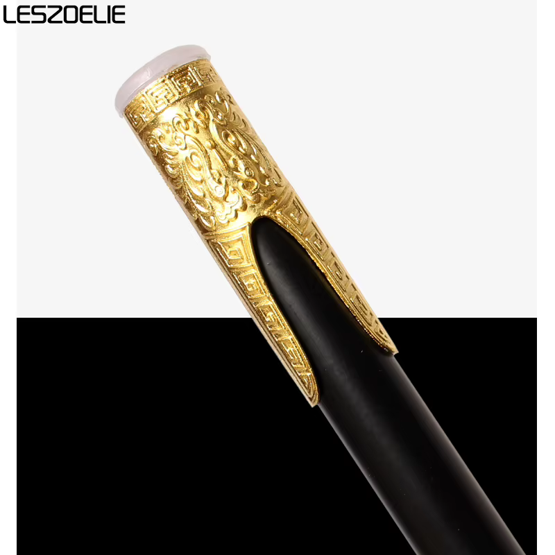 Bâton de marche de luxe avec poignée en argent pour homme et femme