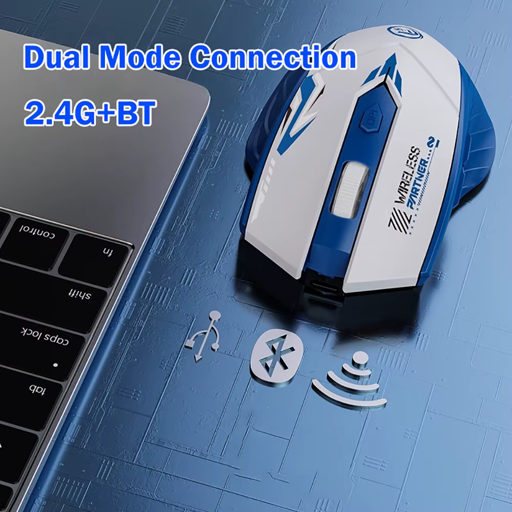 Souris Bluetooth 5.4 double Mode 2.4G souris sans fil 6 boutons souris de jeu bureau souris silencieuse souris Rechargeable pour ordinateur portable