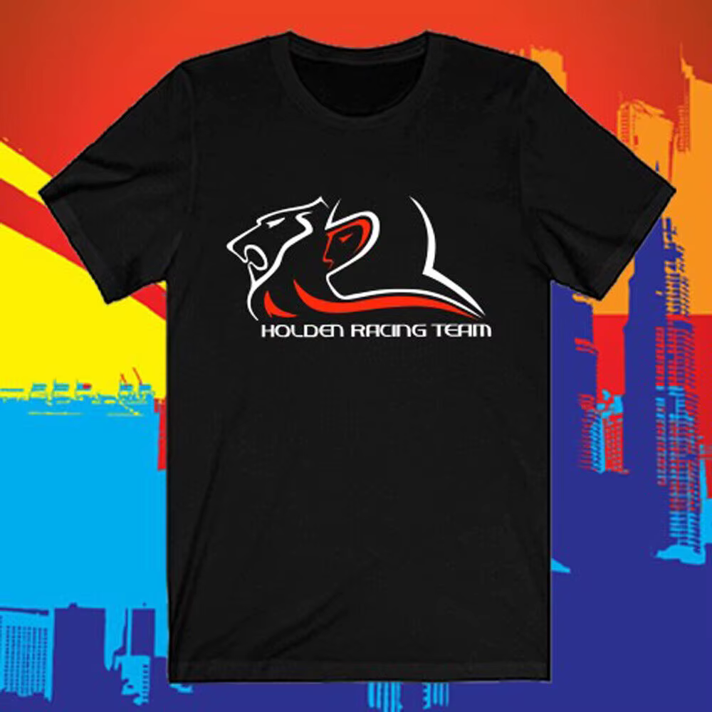 T-shirt noir avec logo de l'équipe de course Holden pour homme, taille S à 5XL