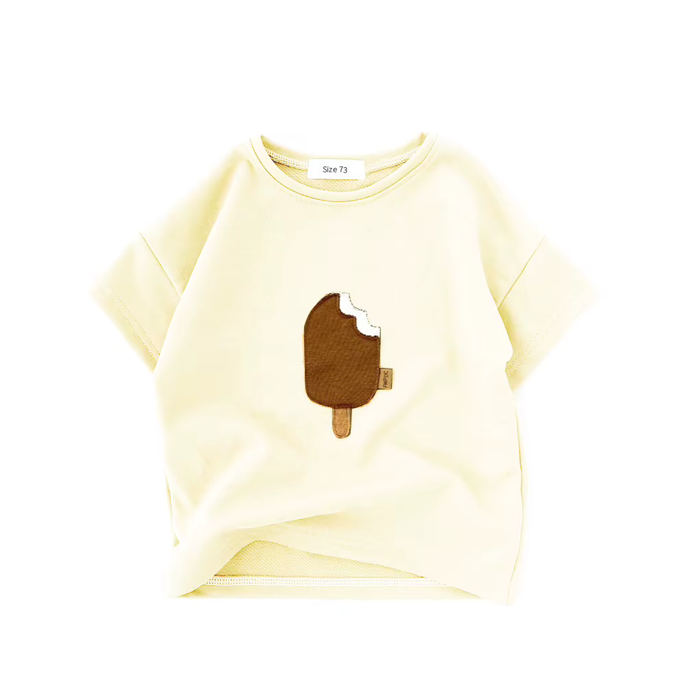 Été infantile enfants chemises Patch arc-en-ciel coton garçons filles T-shirt