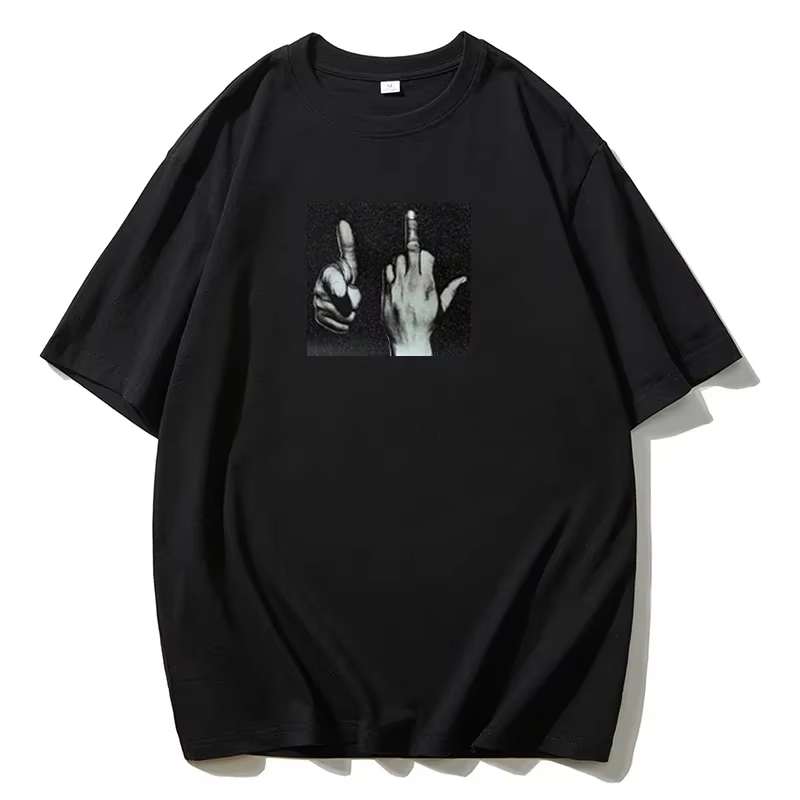 À la mode Ins personnalisé rue décontracté gothique coton imprimé femmes T-shirt 2025 été grande taille