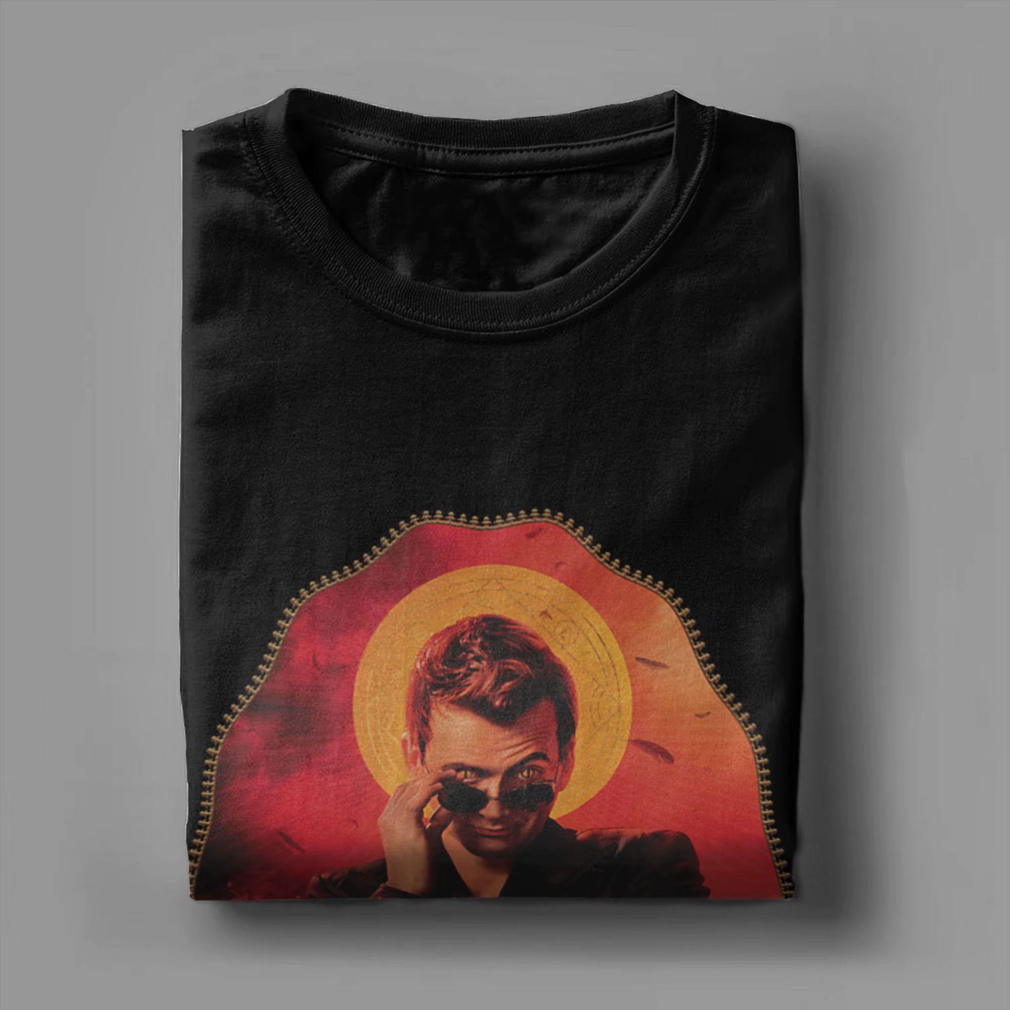 T-shirts vintage Good Omens Crowley pour hommes