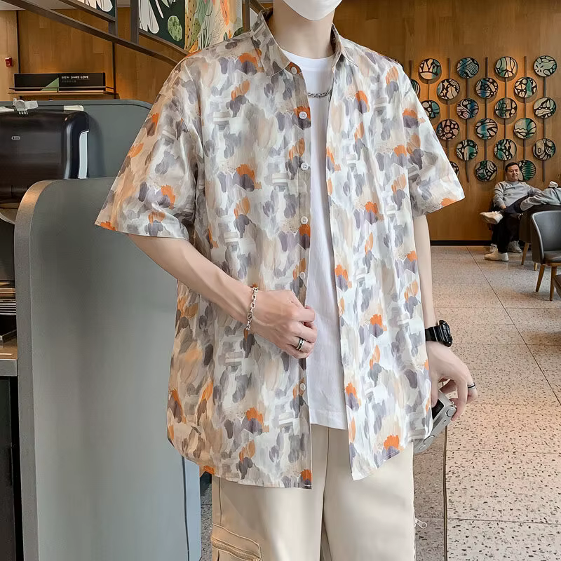 2025 Chemise décontractée à manches courtes pour hommes à la mode – Coupe légère et respirante pour l'été