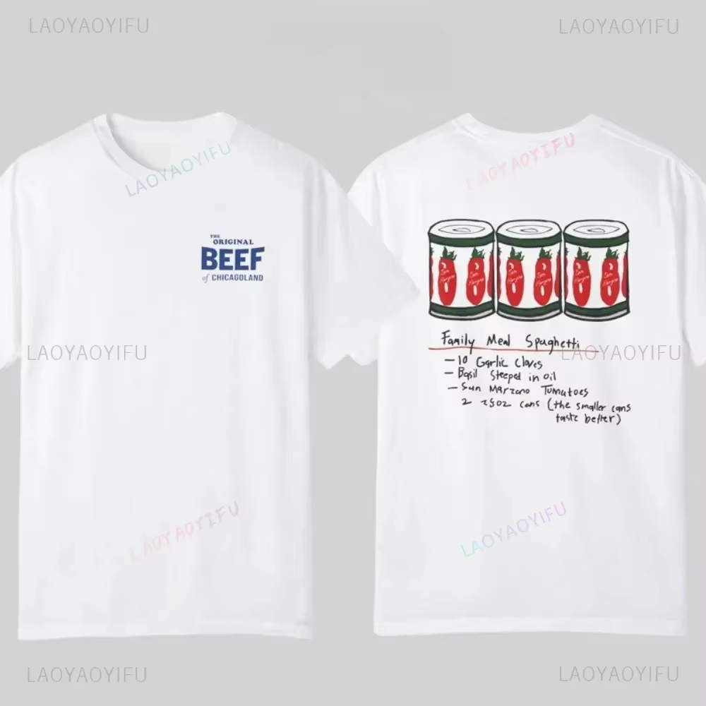 L'ours série TV t-shirt l'origine boeuf de Chicagoland chemise repas de famille Spaghetti Jeremy Allen Fans unisexe
