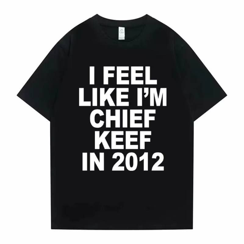 Femmes hommes j'aime je suis chef Keef en 2012 impression graphique t-shirt été