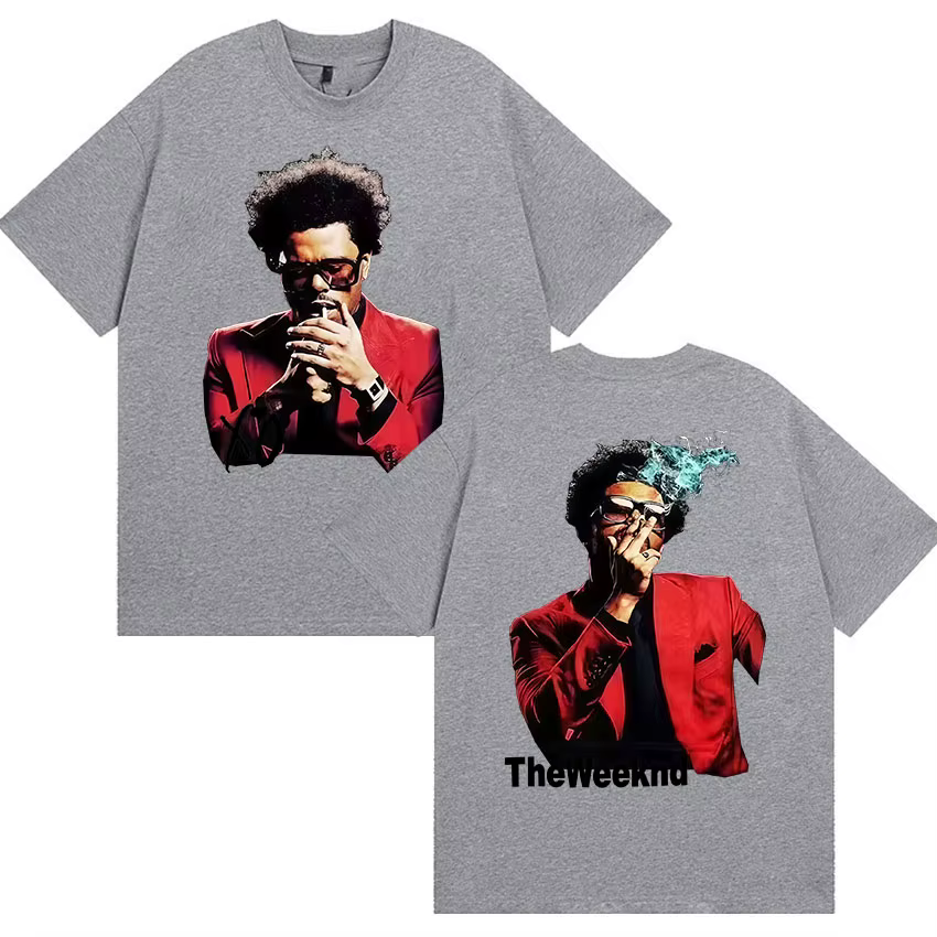 Pop chanteur The Weeknd Xo nouvel Album 2025 Tour T-shirts hommes femmes mode gothique Hip Hop manches courtes coton