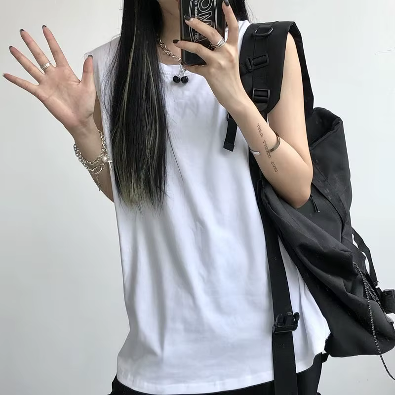 T-shirt décontracté à col rond pour femmes
