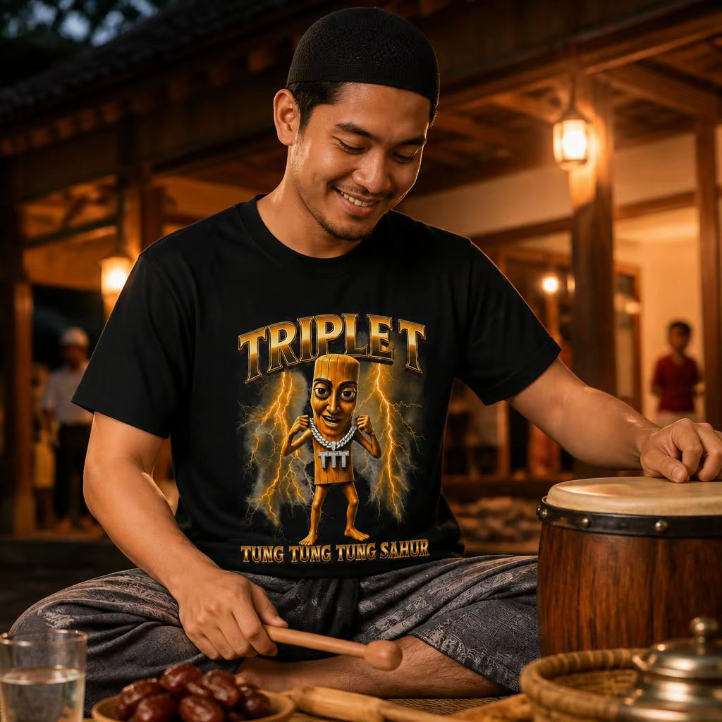 T-shirts décontractés Triple T Tung Tung Tung Sahur