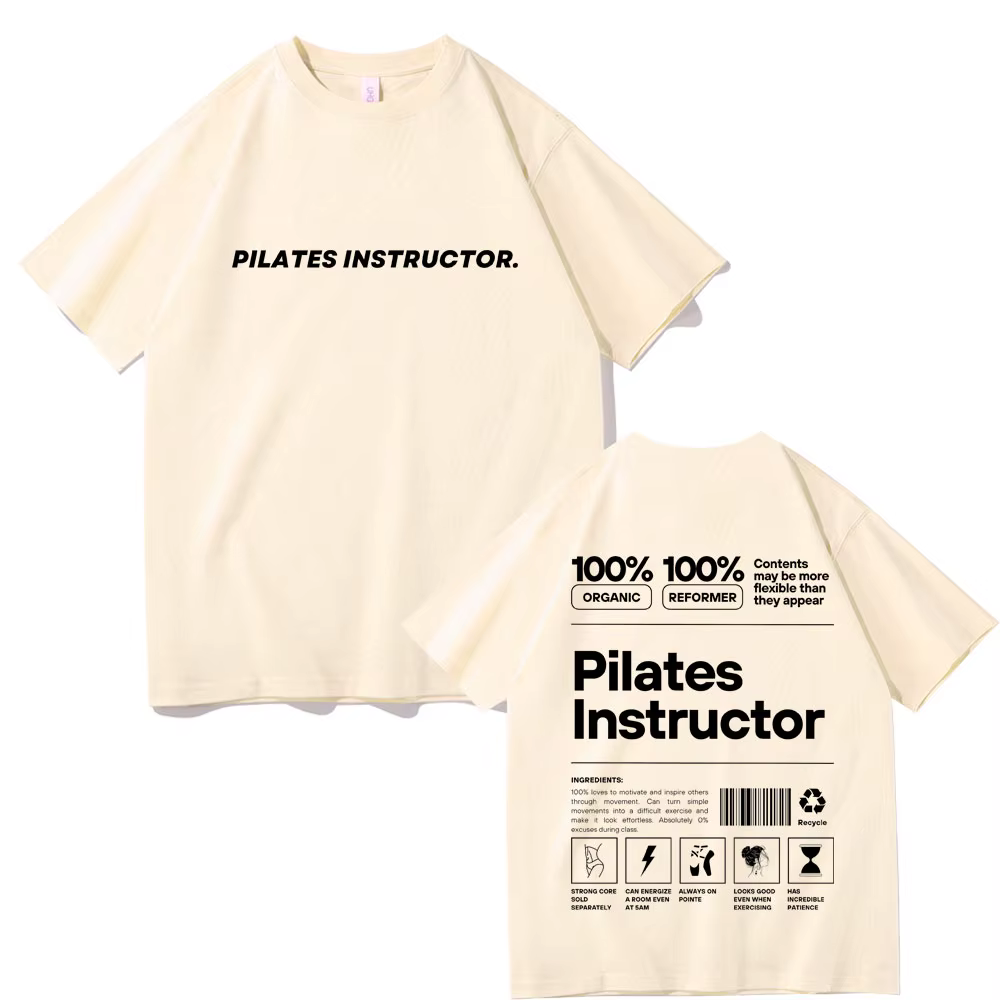 T-shirt de couverture de pompe d'instructeur de Pilates pour hommes et femmes