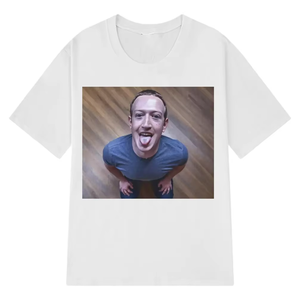 Grande taille drôle cerveau escrime Expression T-shirt Mark Zuckerberg bonne blague