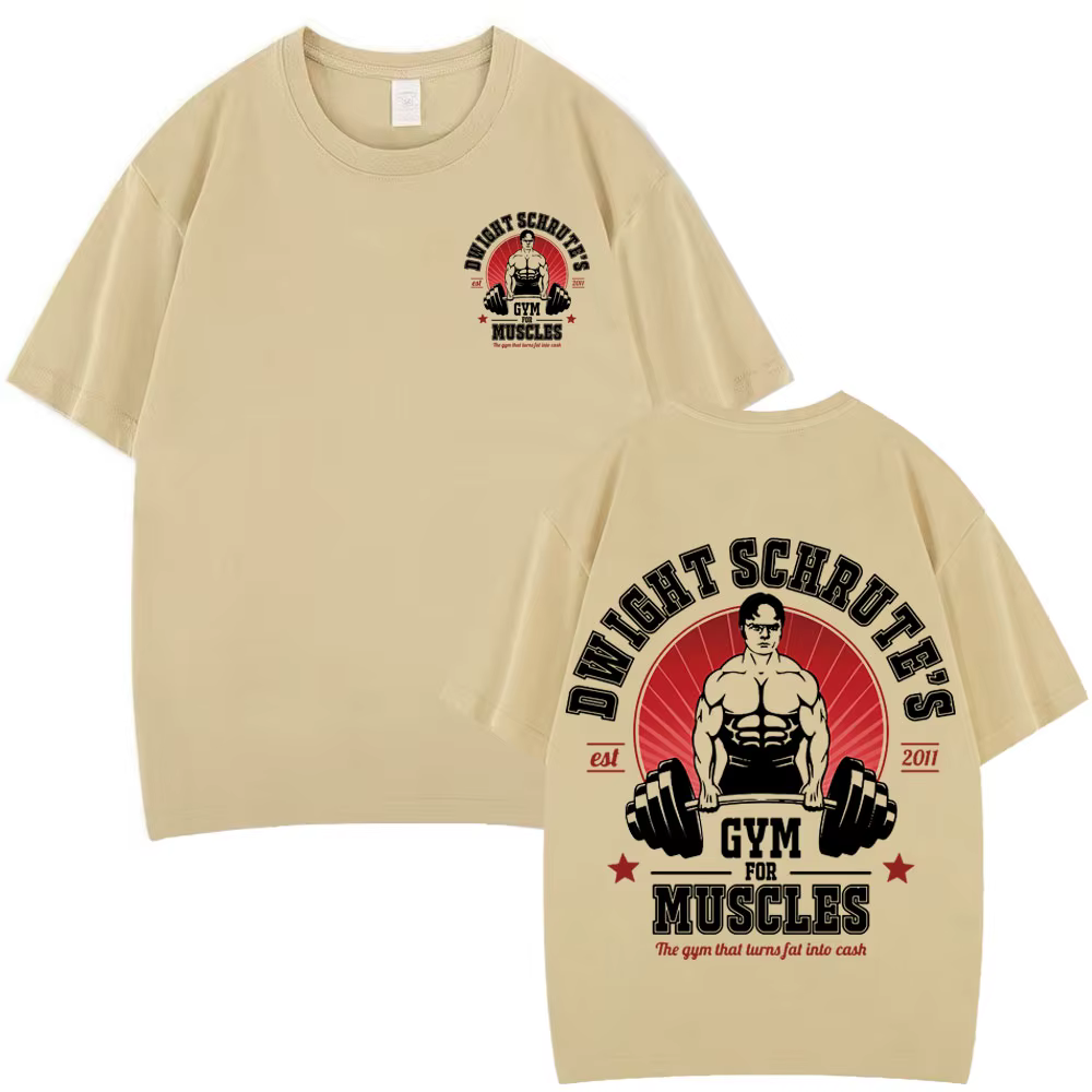 T-shirt double face Dwight Schrute Gym for Muscles