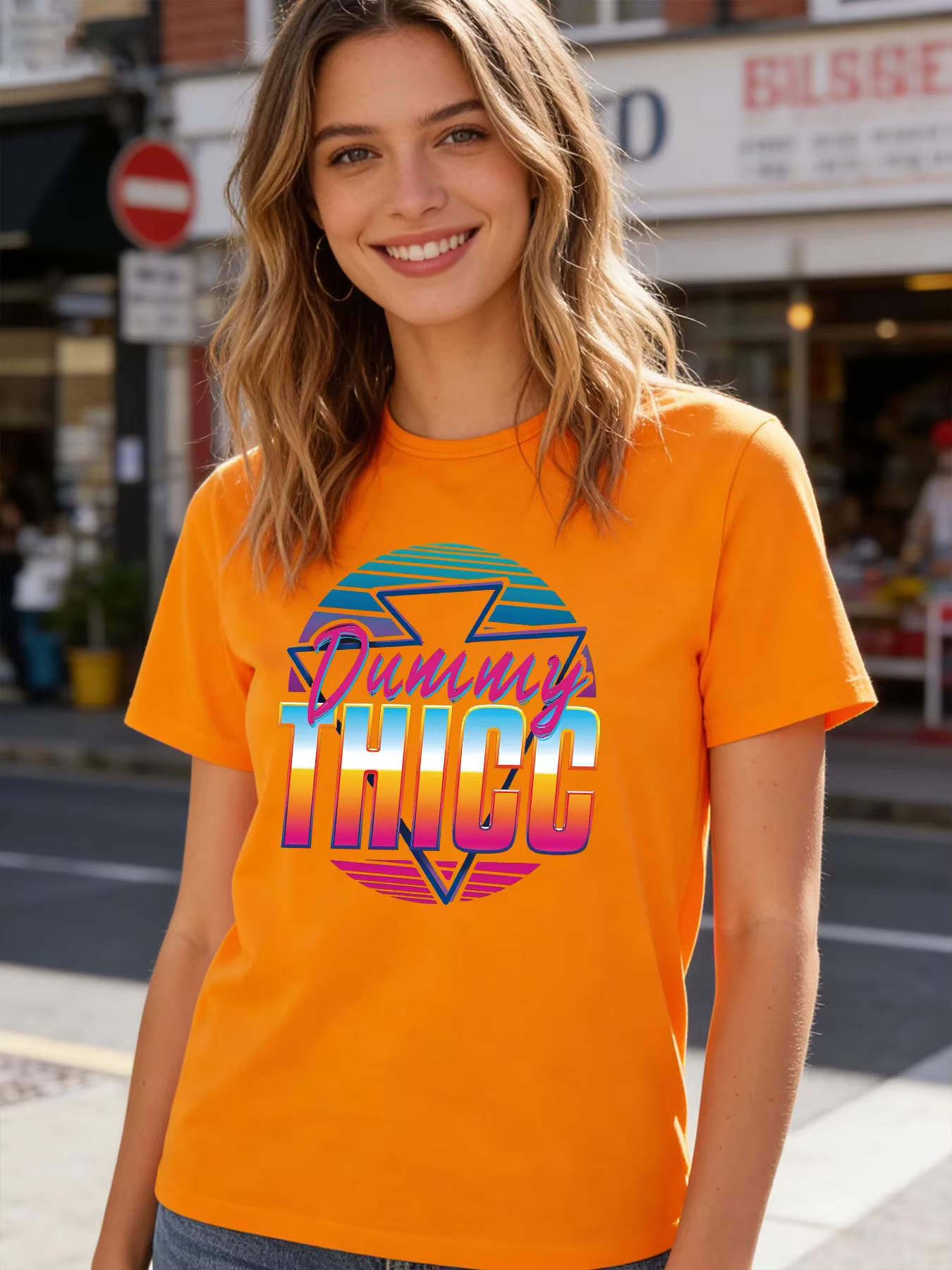 Nouveau T-shirt Femme Printemps/Été 2026 – Motif Rétro Années 80 – Col Rond Décontracté à Manches Courtes