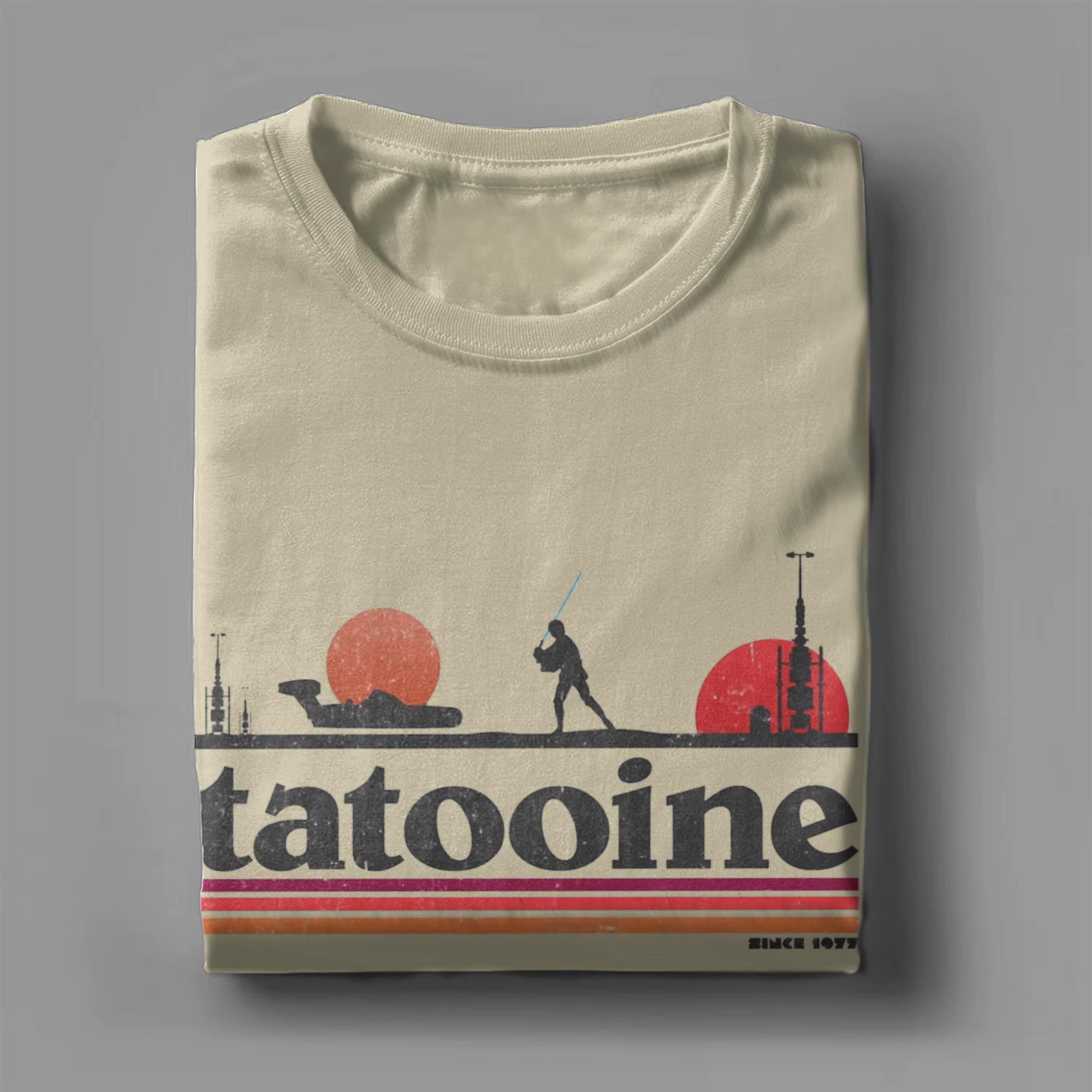 Casual Planet Sky Tatooine T-Shirts pour hommes col rond coton t-shirt à manches courtes