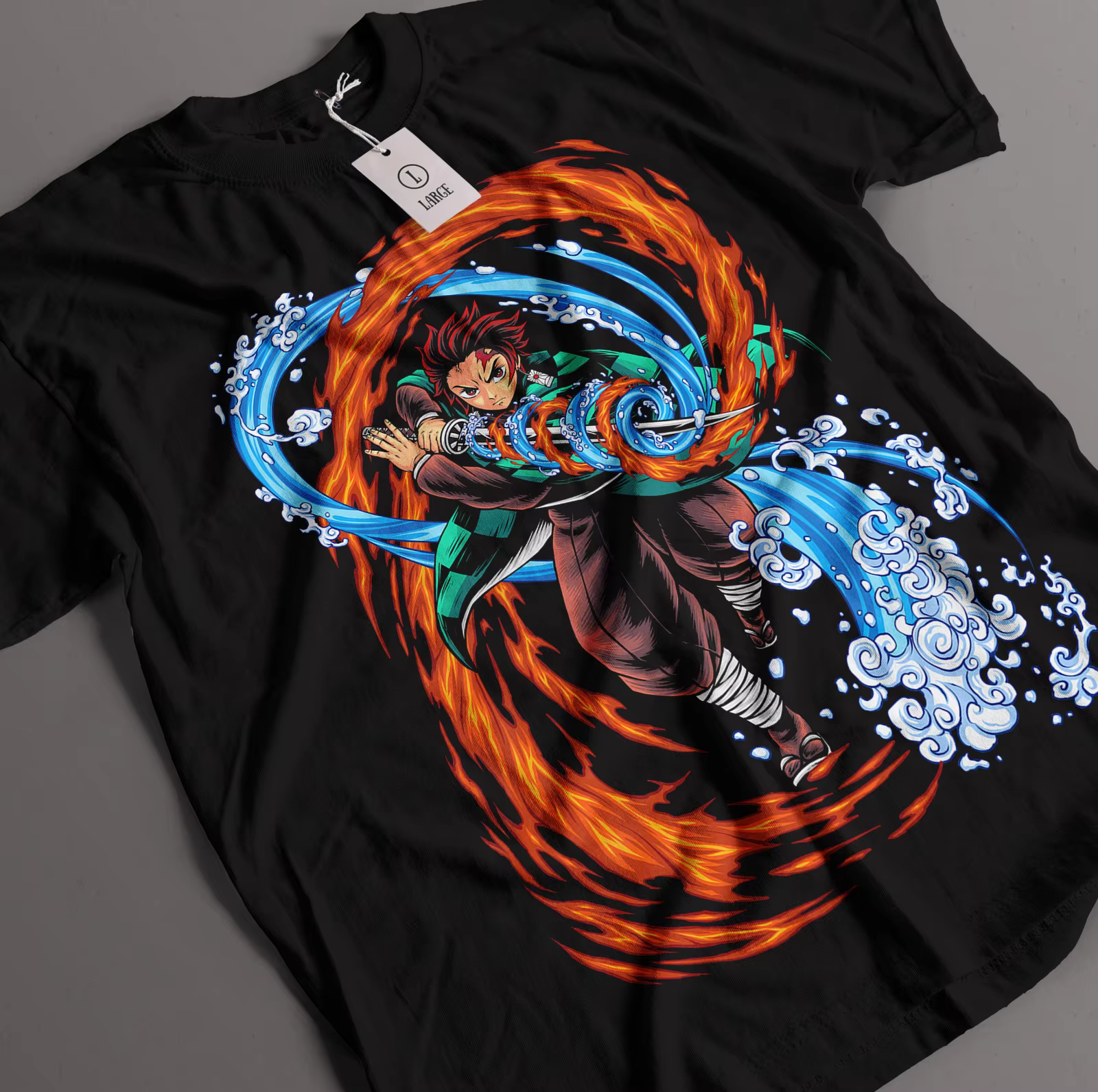 Tanjiro chemise tueur de démons Kimetsu No Yaiba T-Shirt Nezuko