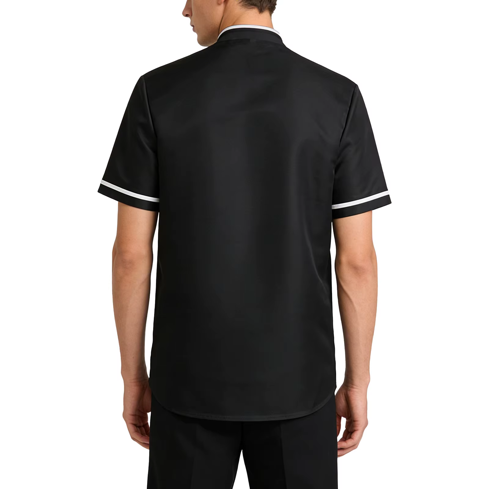 T-shirt de barbier pour homme avec grande poche à rabat sur la poitrine