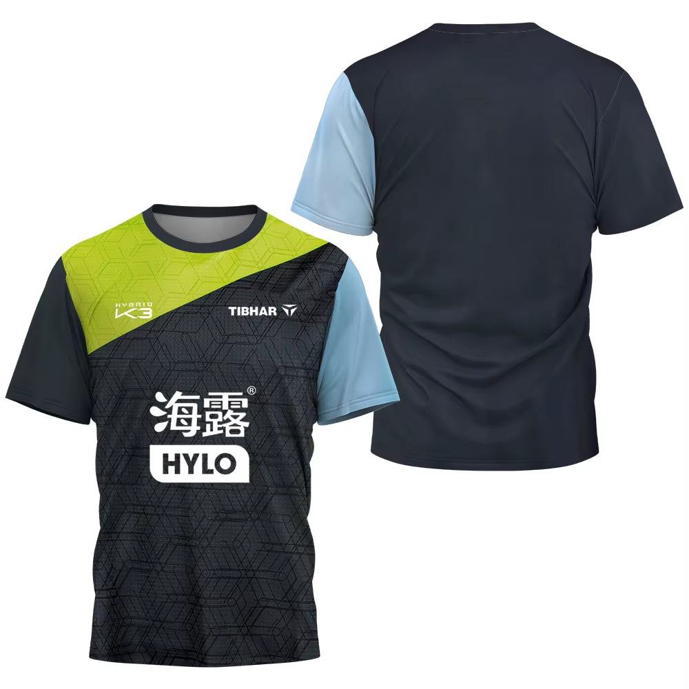 Felix Lebrun impression 3D sport séchage rapide respirant hommes T-shirt maillot de Tennis de Table en plein air rue équipe formation haut à manches courtes