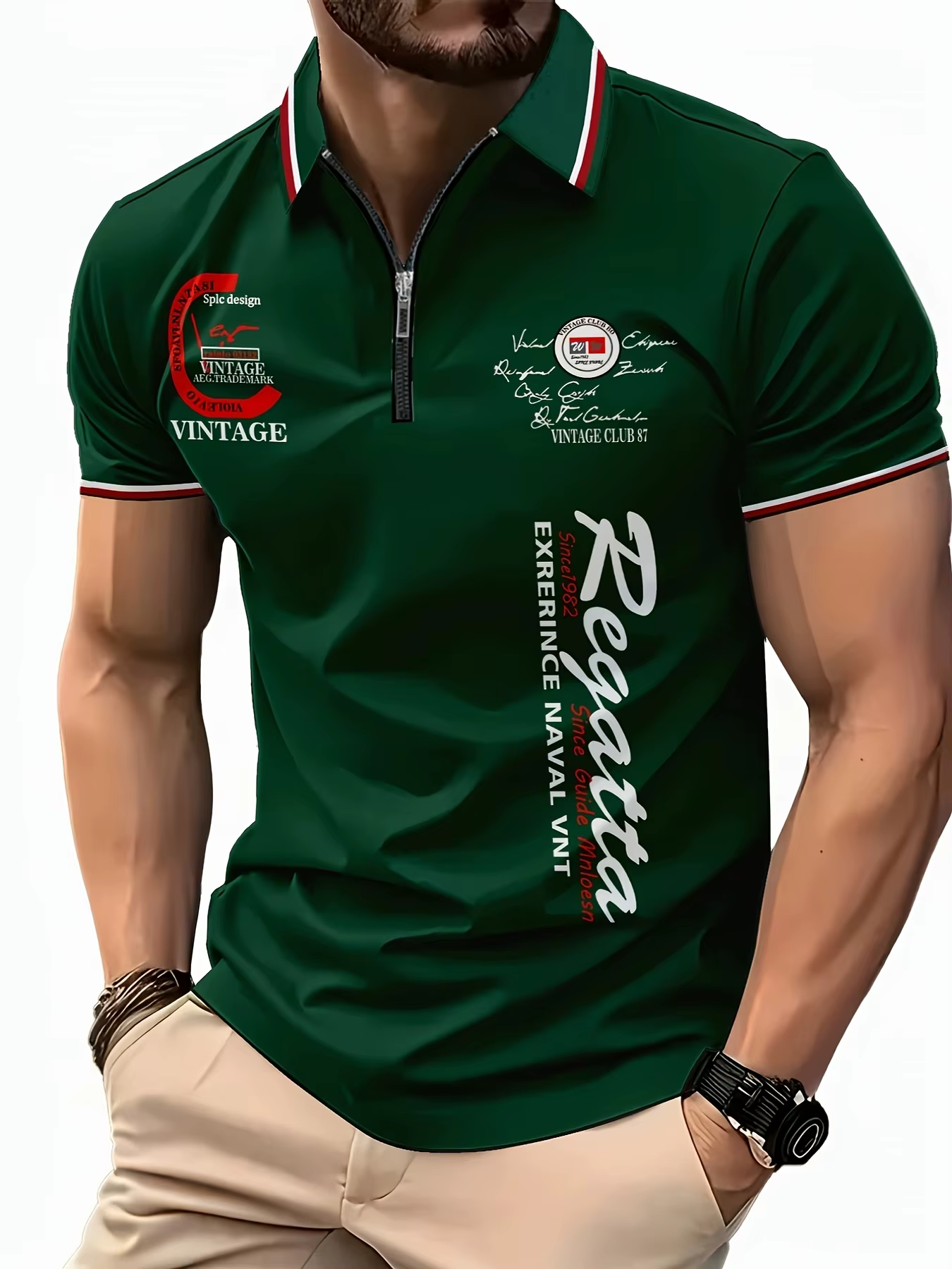 La nouvelle chemise POLO à fermeture éclair pour hommes d'été 2025