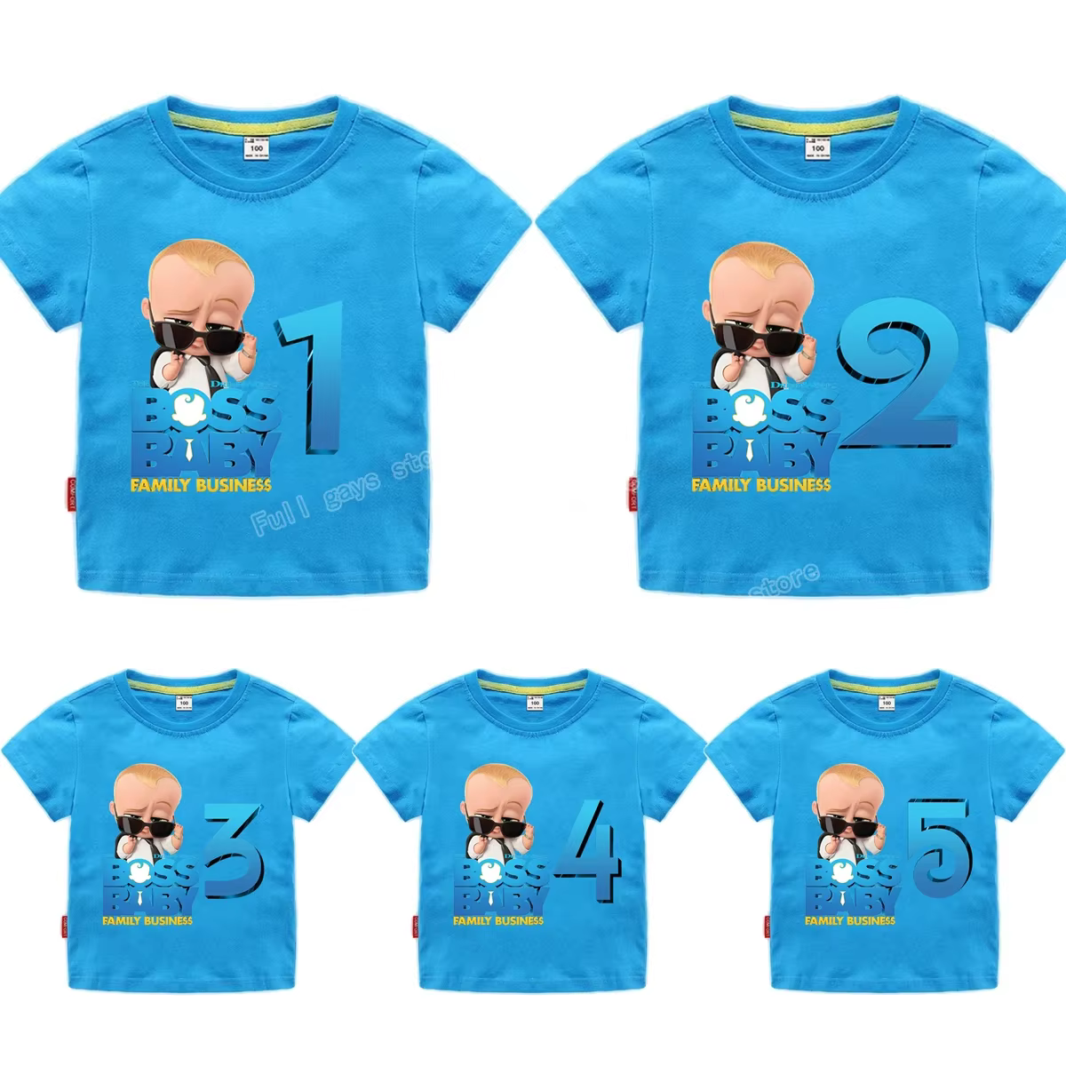 T-shirt numéro bossé enfants bébé anniversaire vêtements numériques garçon Boutique hauts coton haute qualité chemises pour tout-petits vêtements pour enfants