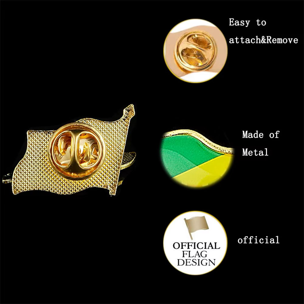 Broche en plaqué or République du Congo, pays africain, sensation nationale, insigne de bateau, broche