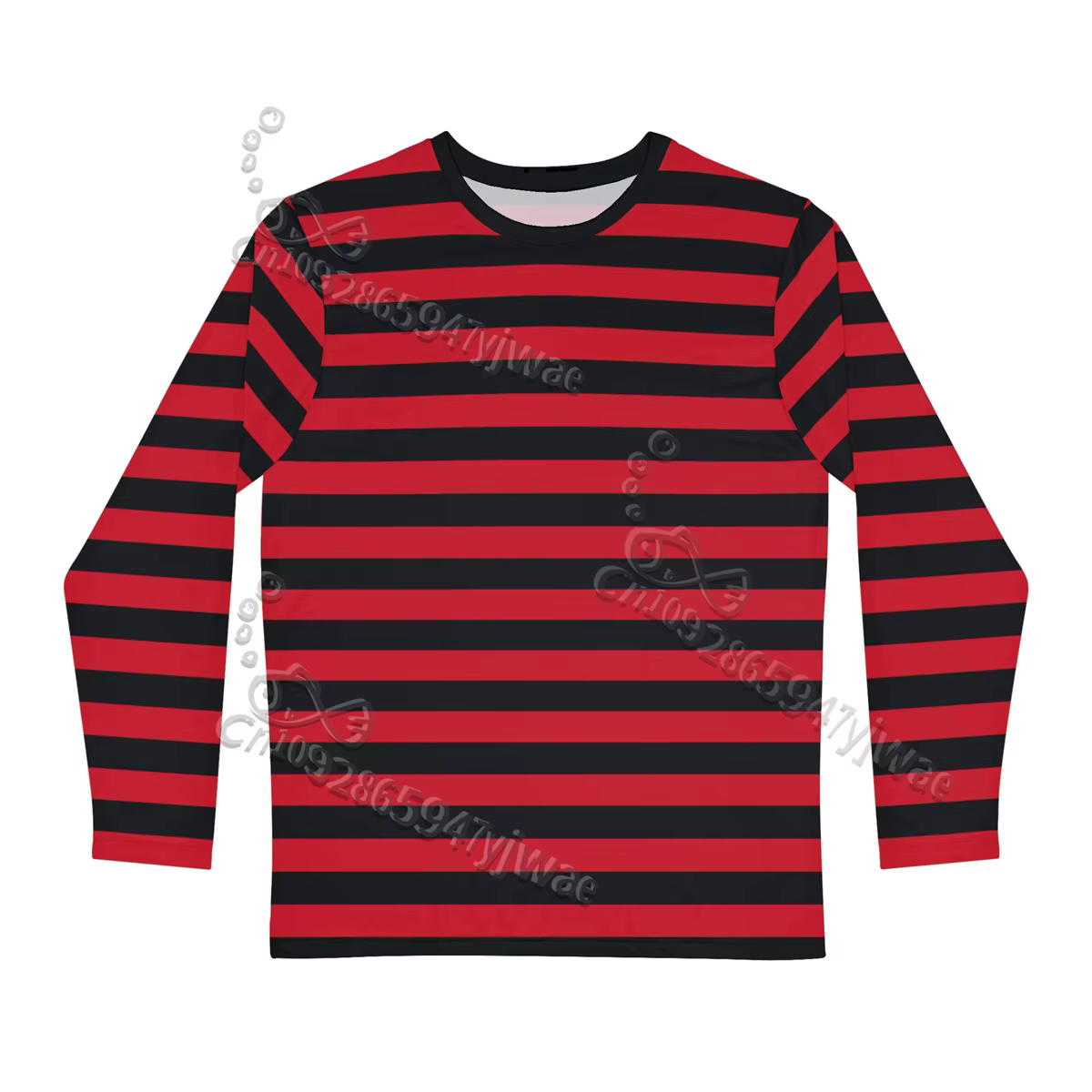T-shirt à manches longues rayé style gothique français, col rond, décontracté, streetwear, polyvalent, pour le quotidien, printemps, enfant et adulte