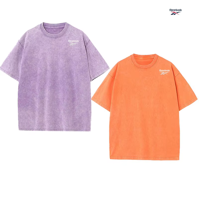 T-shirt sportif à manches courtes et col rond rétro de la marque Reebok