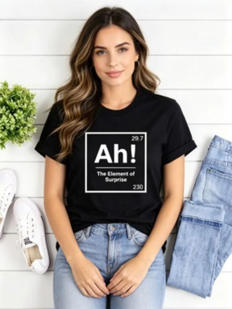 T-shirt « Ah l'élément de la surprise » – Projet Hail Mary – Blague de chimie