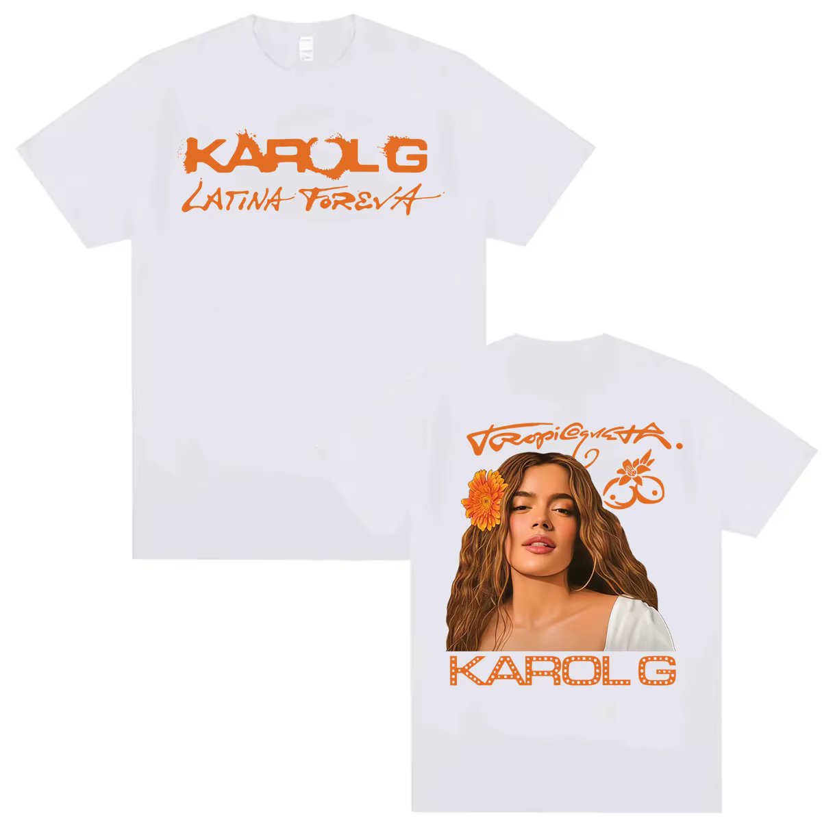 T-shirt de la tournée d'album Tropicoqueta 2026 de la chanteuse Karol G